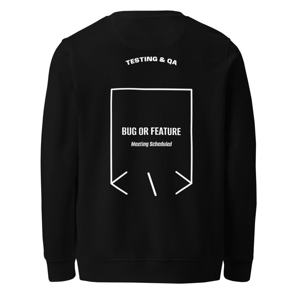 Bug Or Feature — Black White back mockup