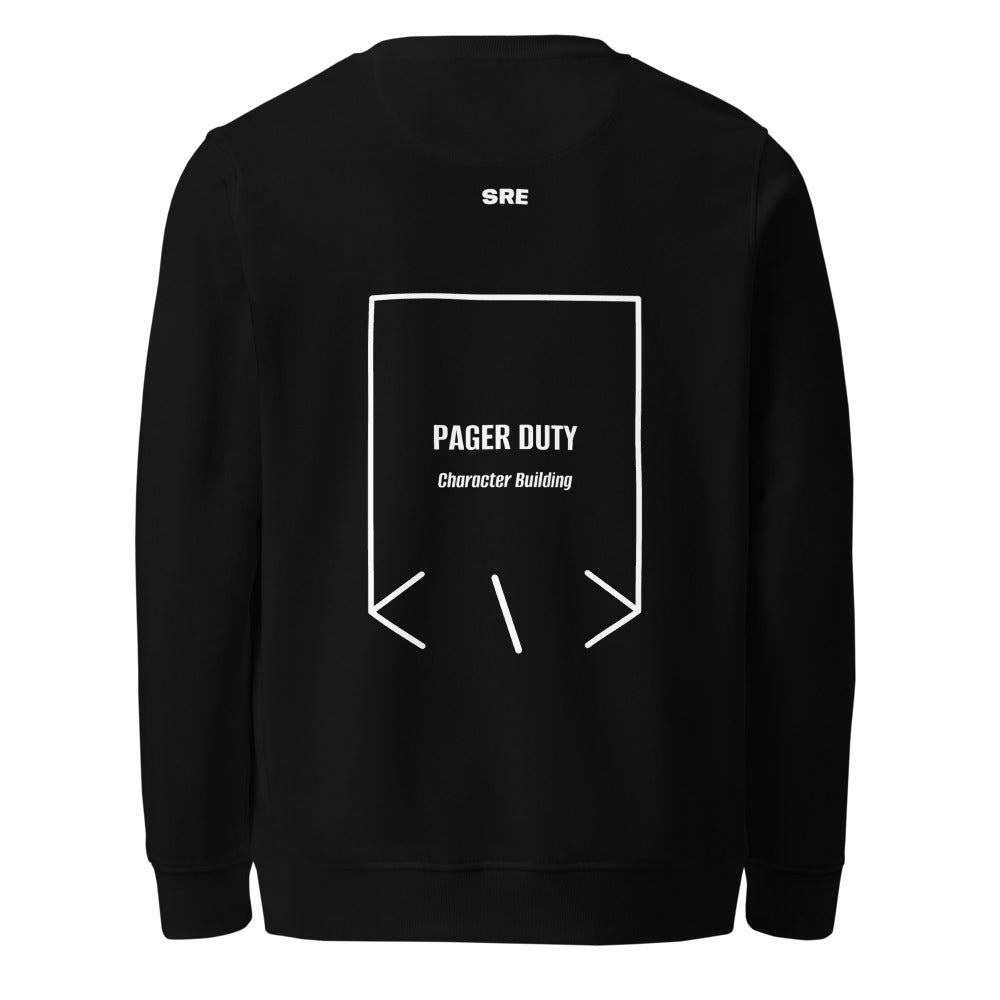 Pager Duty — Black White back mockup