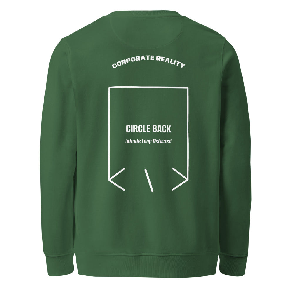 Circle Back — Bottle Green White back mockup