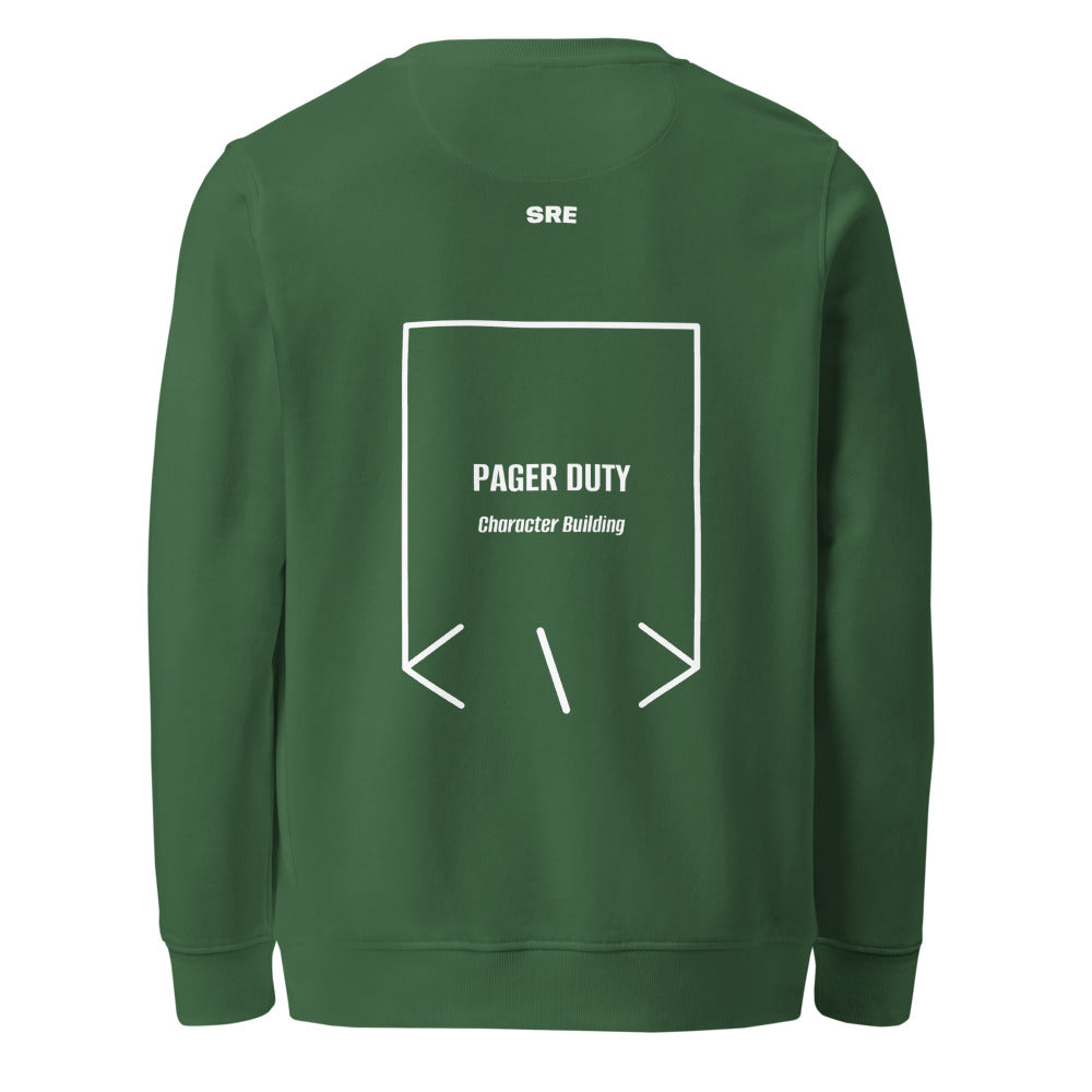 Pager Duty — Bottle Green White back mockup