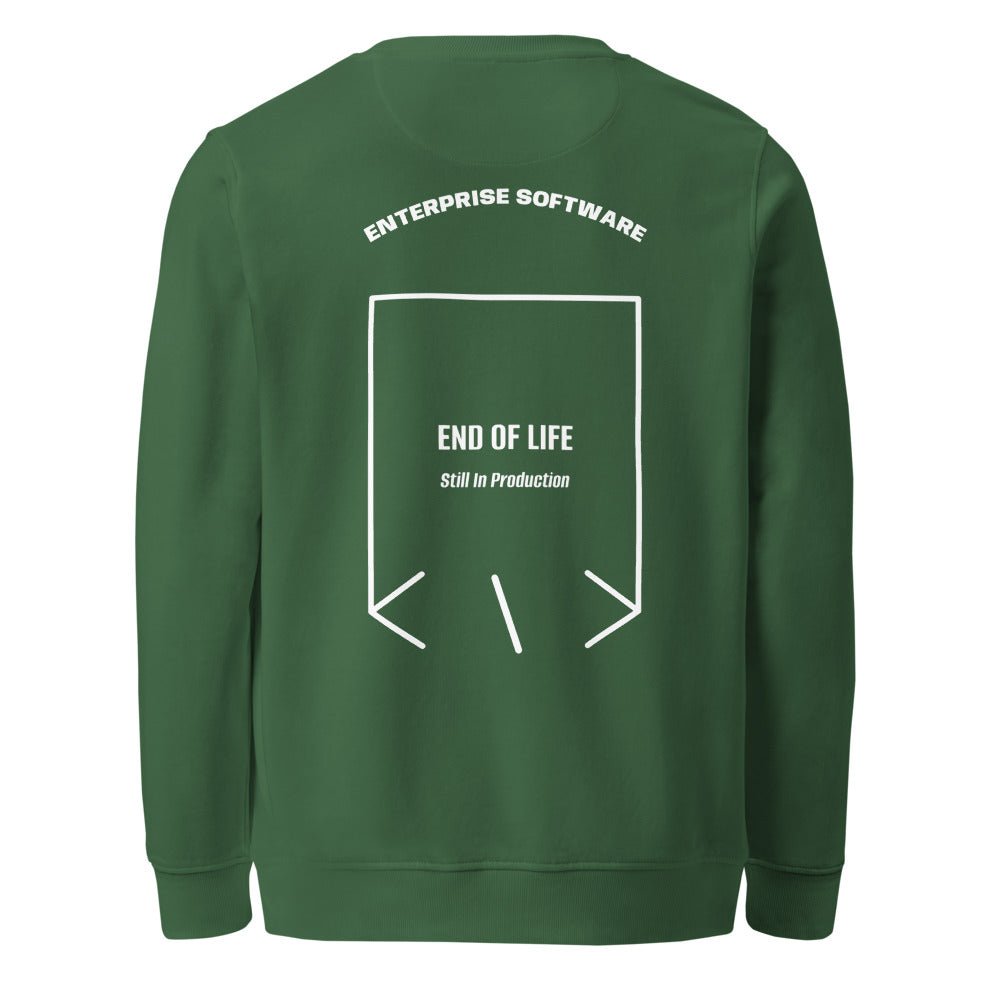 End Of Life — Bottle Green White back mockup