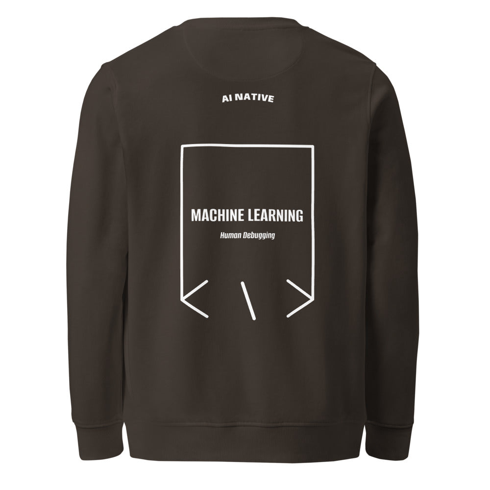 Machine Learning — Deep Charcoal Grey White back mockup