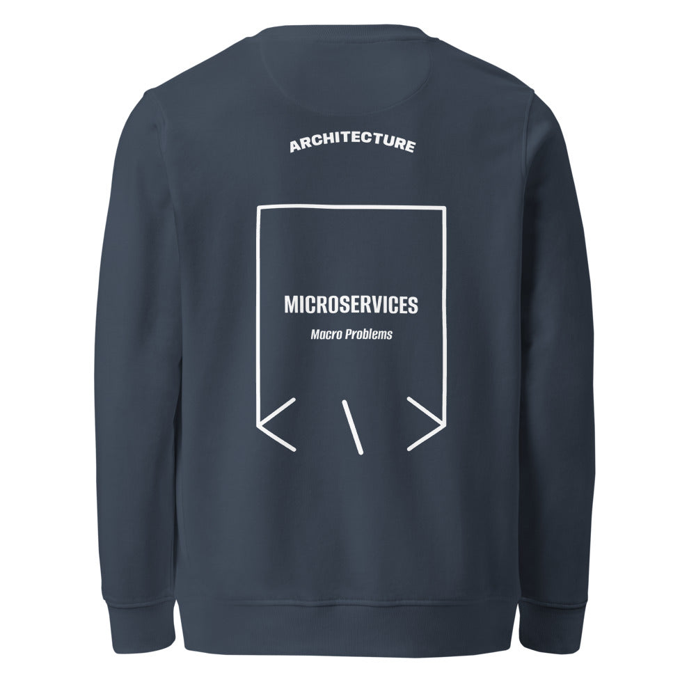 Microservices — French Navy White back mockup