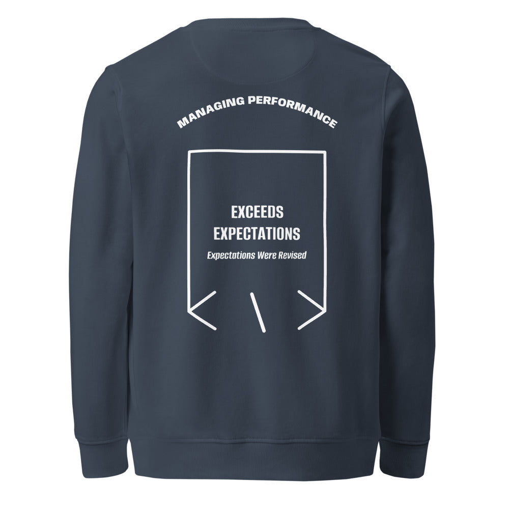Exceeds Expectations — French Navy White back mockup