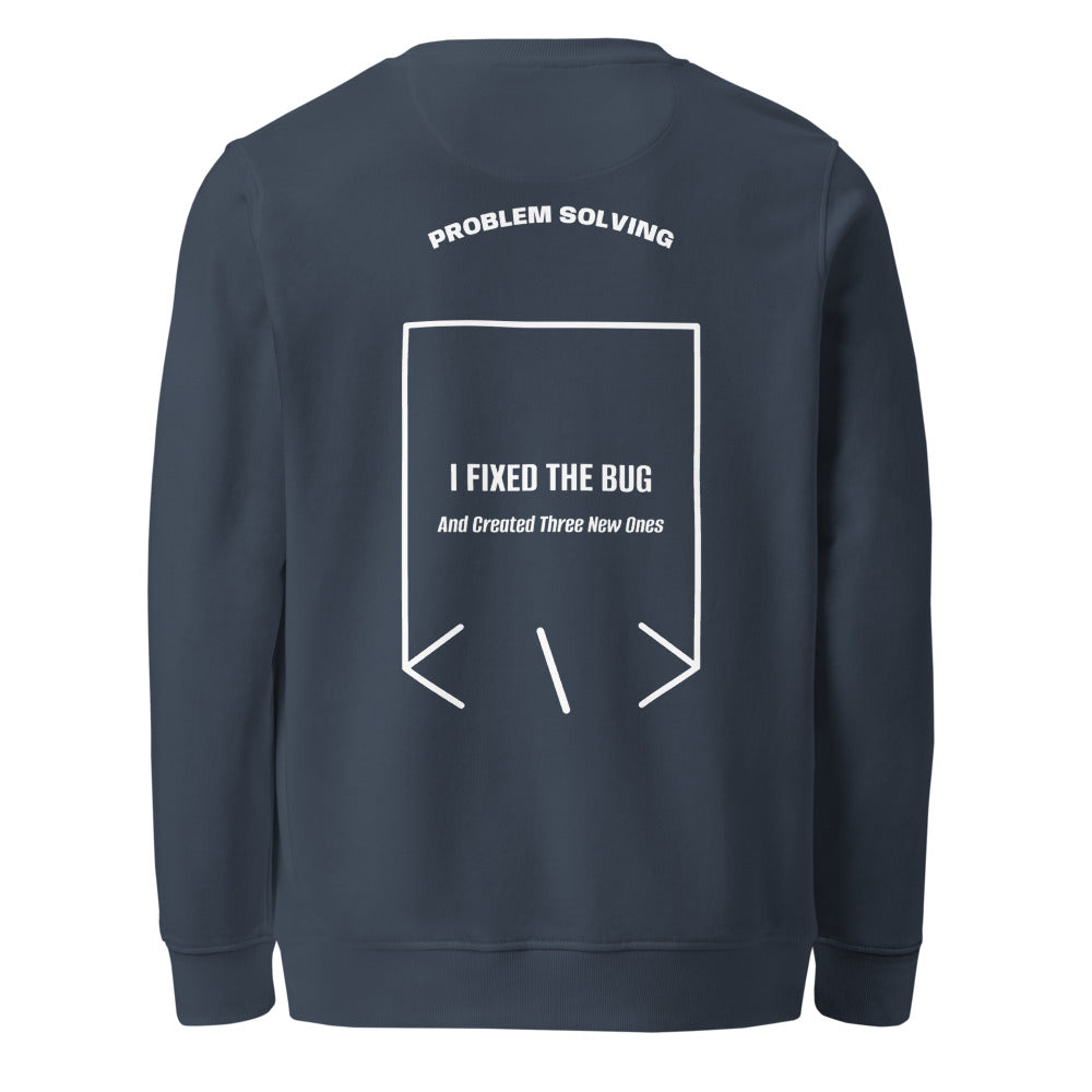 I Fixed The Bug — French Navy White back mockup
