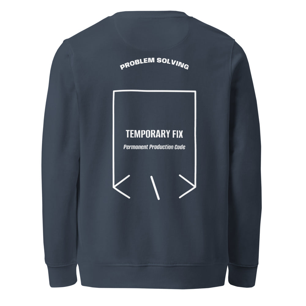Temporary Fix — French Navy White back mockup