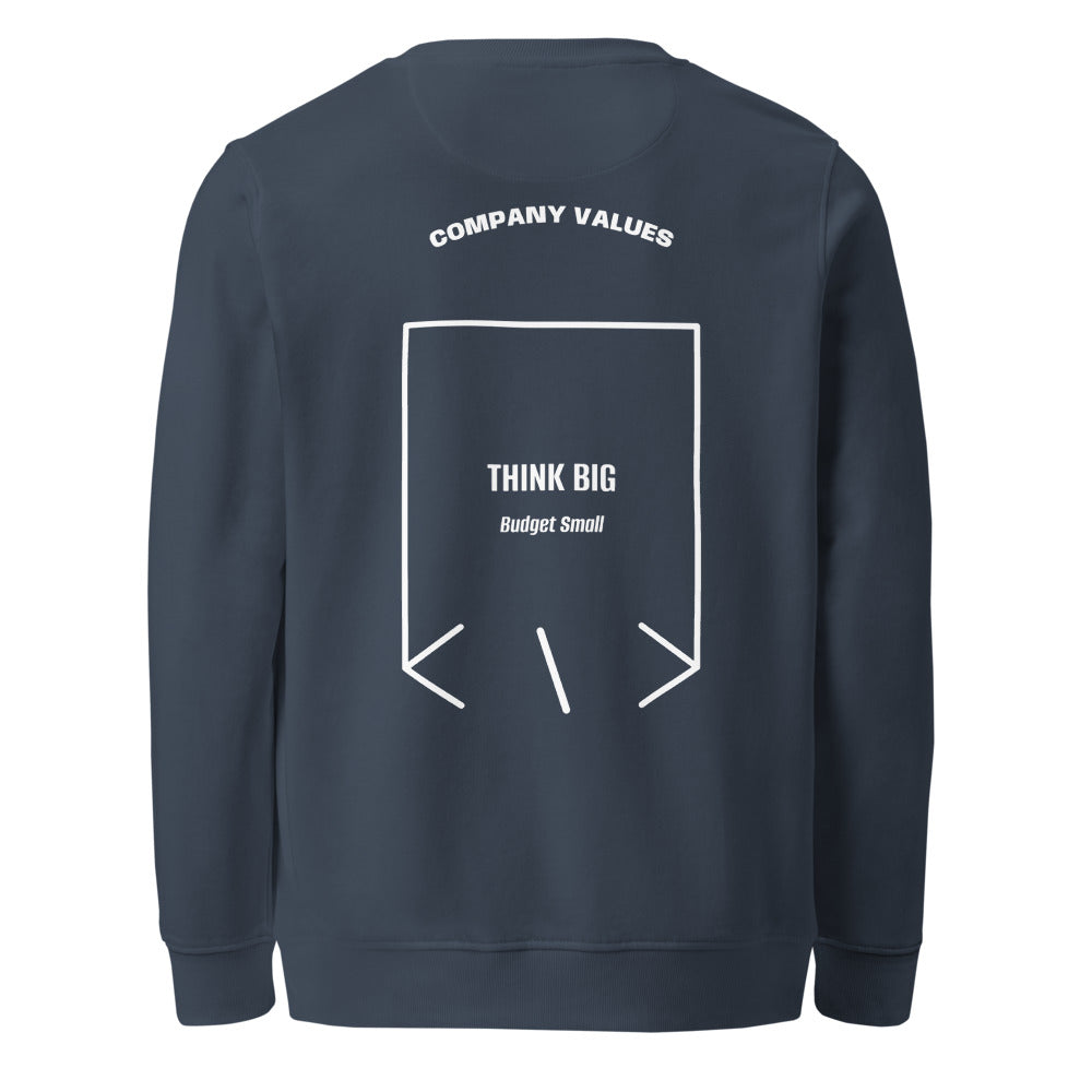 Think Big — French Navy White back mockup