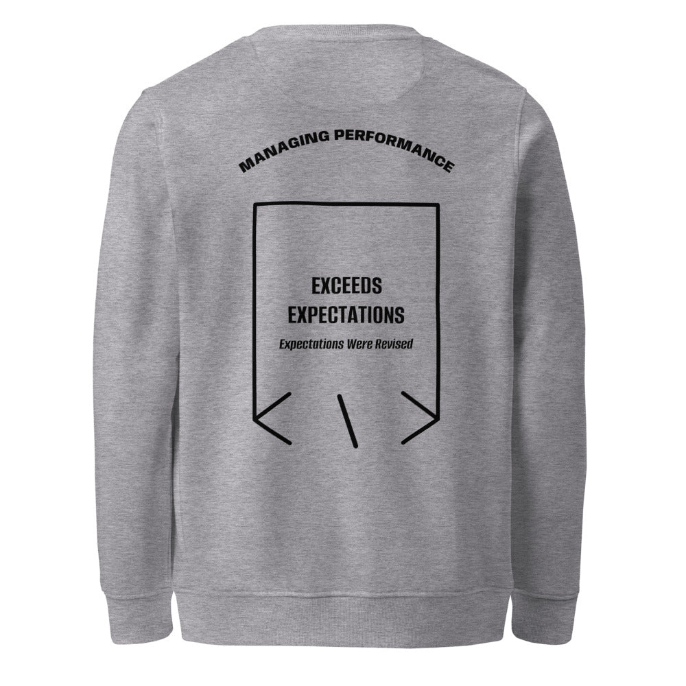 Exceeds Expectations — Grey Melange Black back mockup