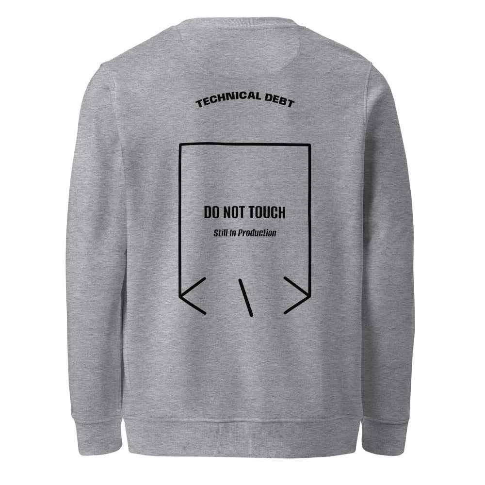 Do Not Touch — Grey Melange Black back mockup