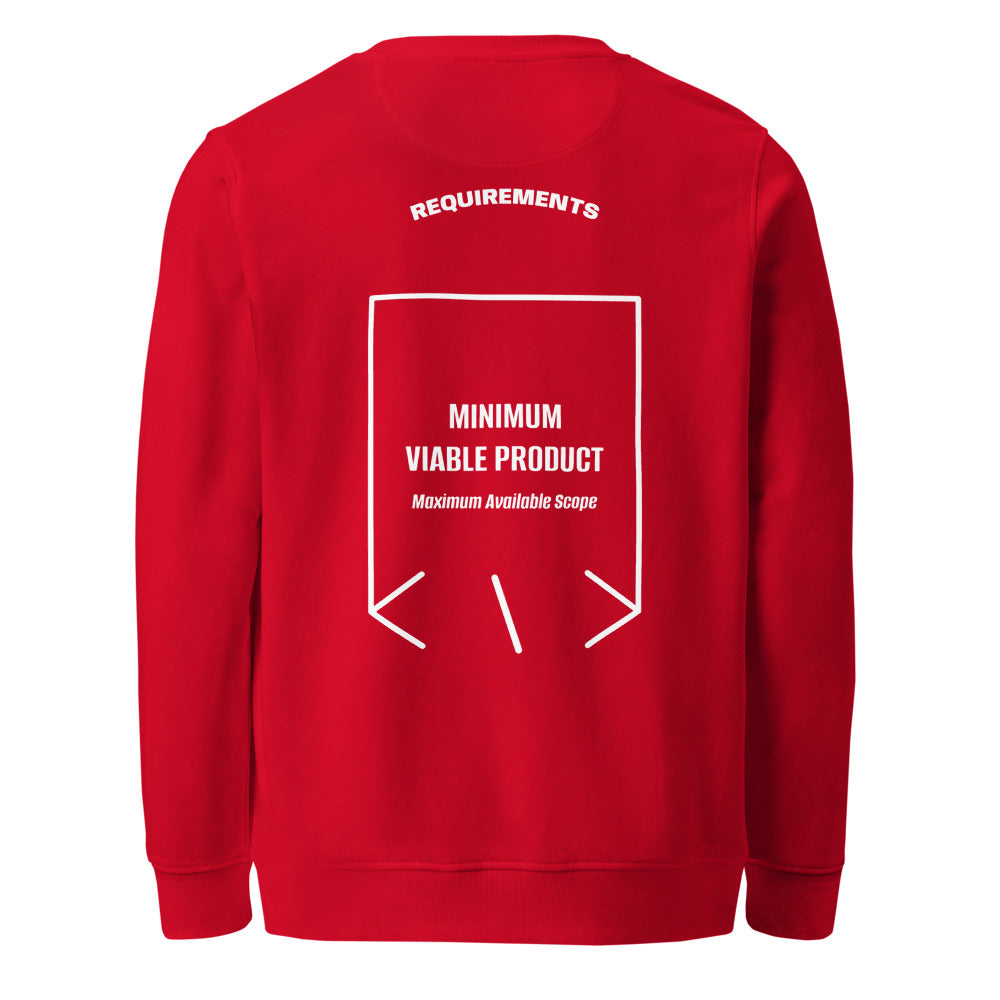 Minimum Viable Product — Red White back mockup