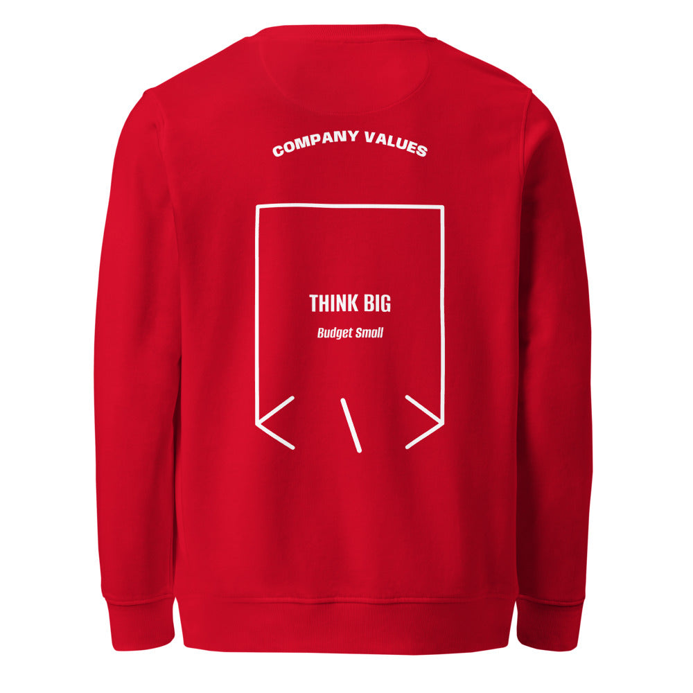 Think Big — Red White back mockup