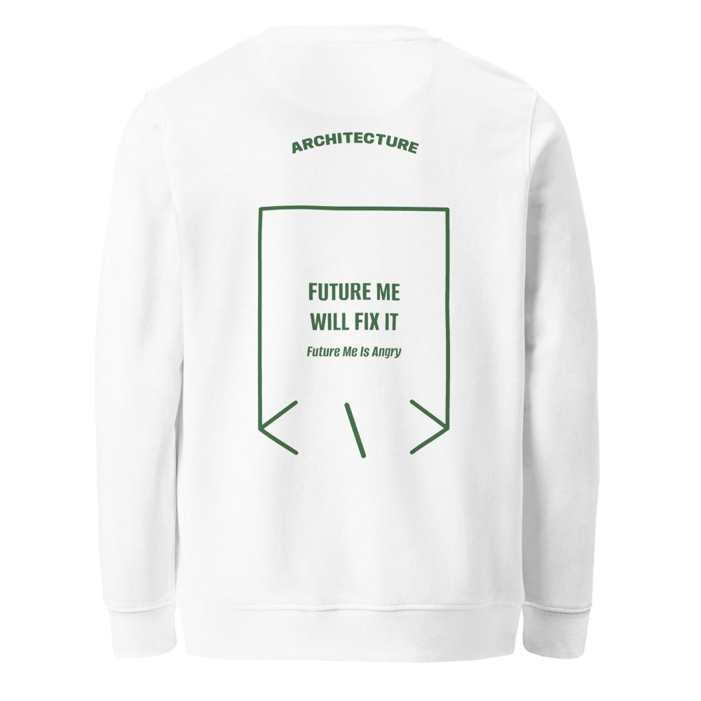 Future Me Will Fix It — White Bottle Green back mockup