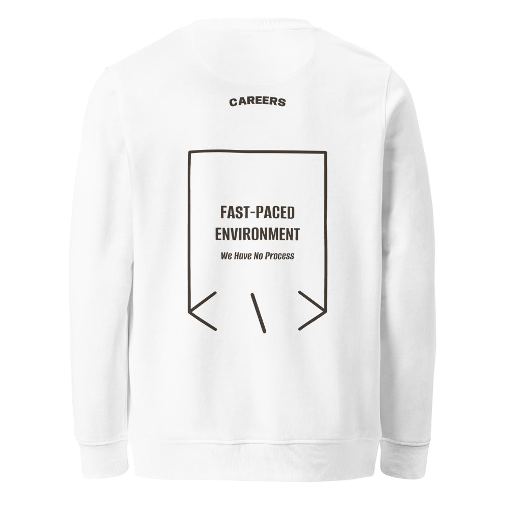 Fast-Paced Environment — White Deep Charcoal Grey back mockup