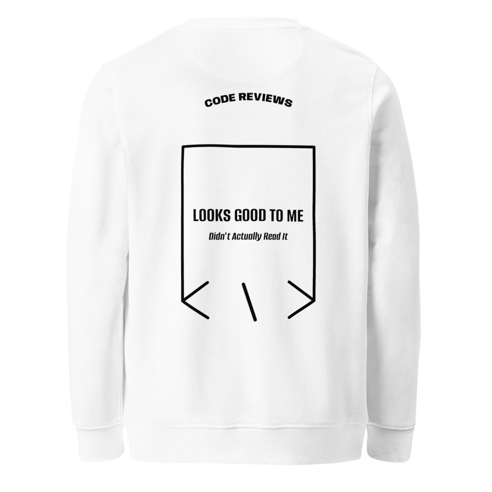 Looks Good To Me — White Black back mockup