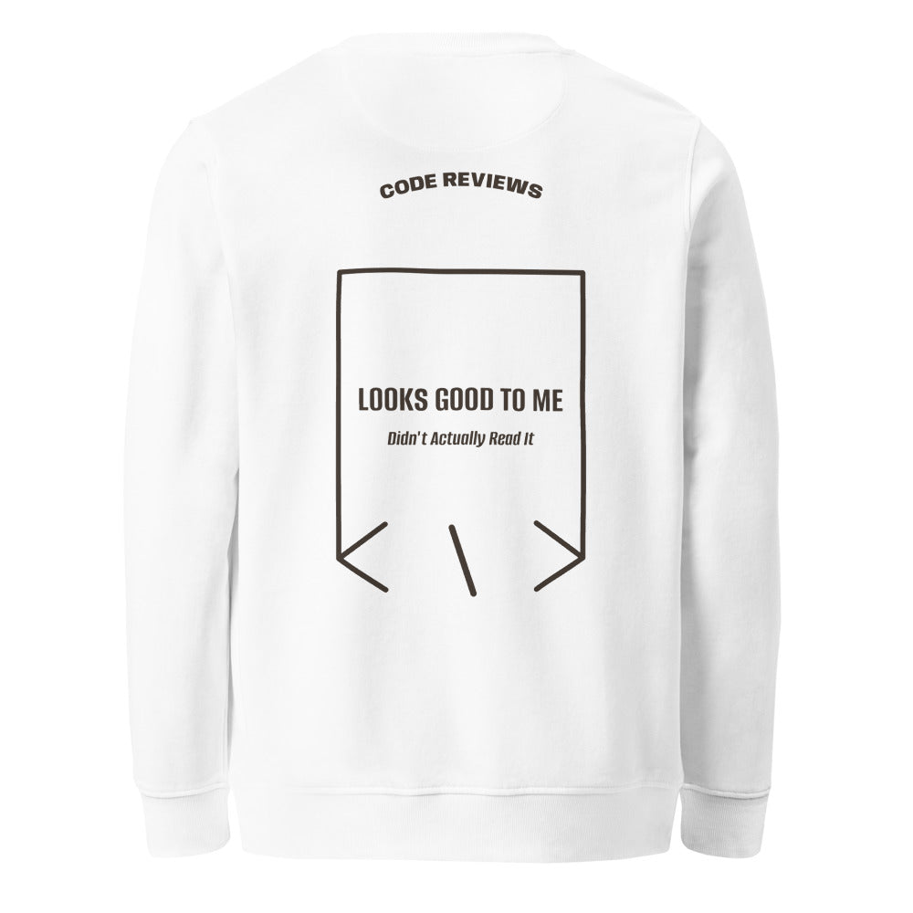 Looks Good To Me — White Deep Charcoal Grey back mockup