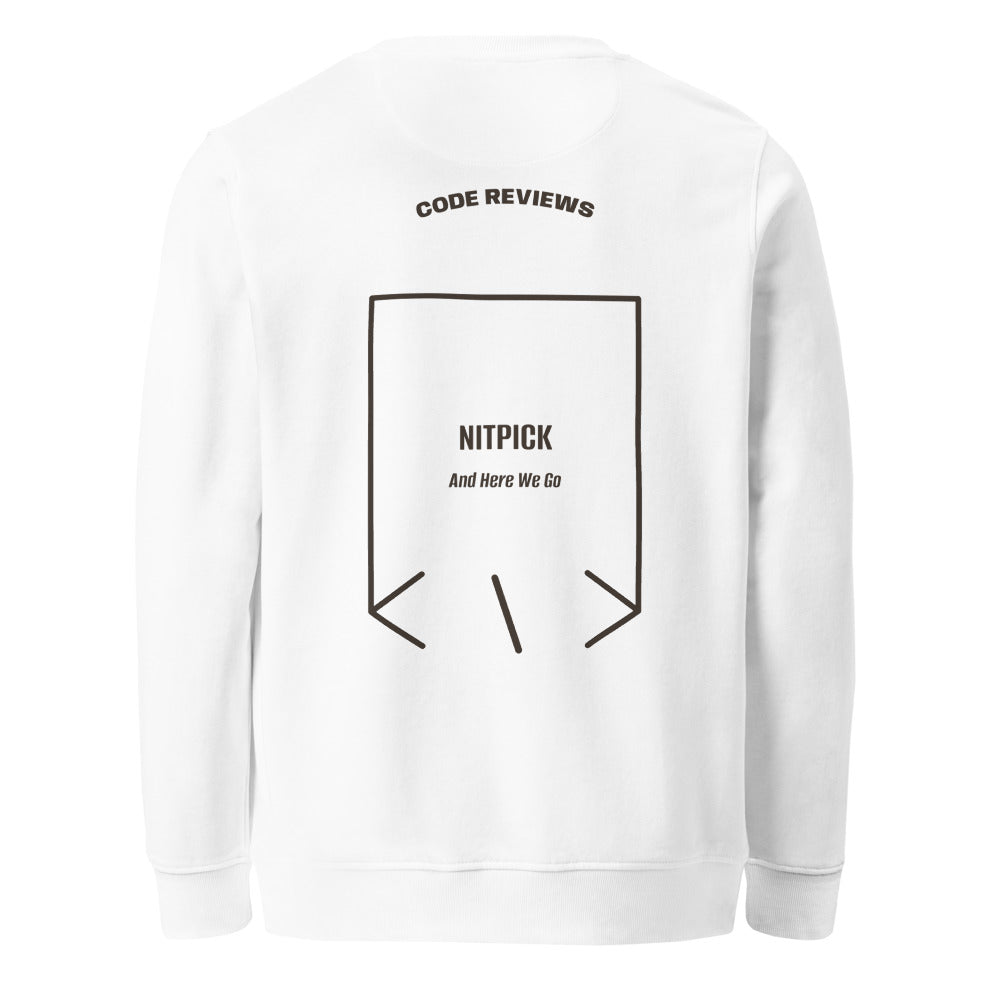 Nitpick — White Deep Charcoal Grey back mockup