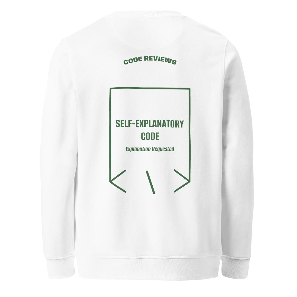 Self-Explanatory Code — White Bottle Green back mockup