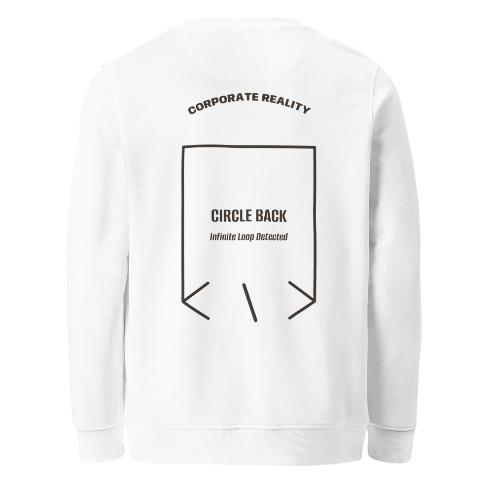 Circle Back — White Deep Charcoal Grey back mockup