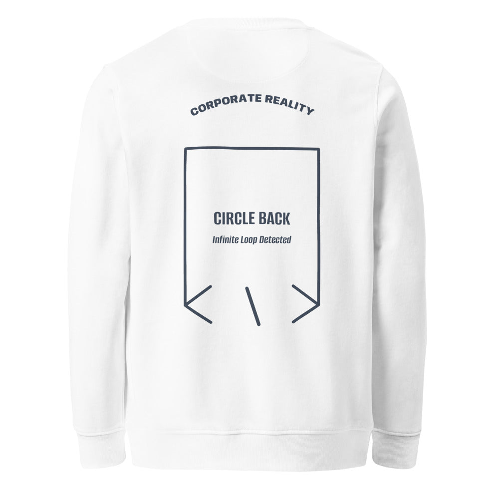 Circle Back — White French Navy back mockup