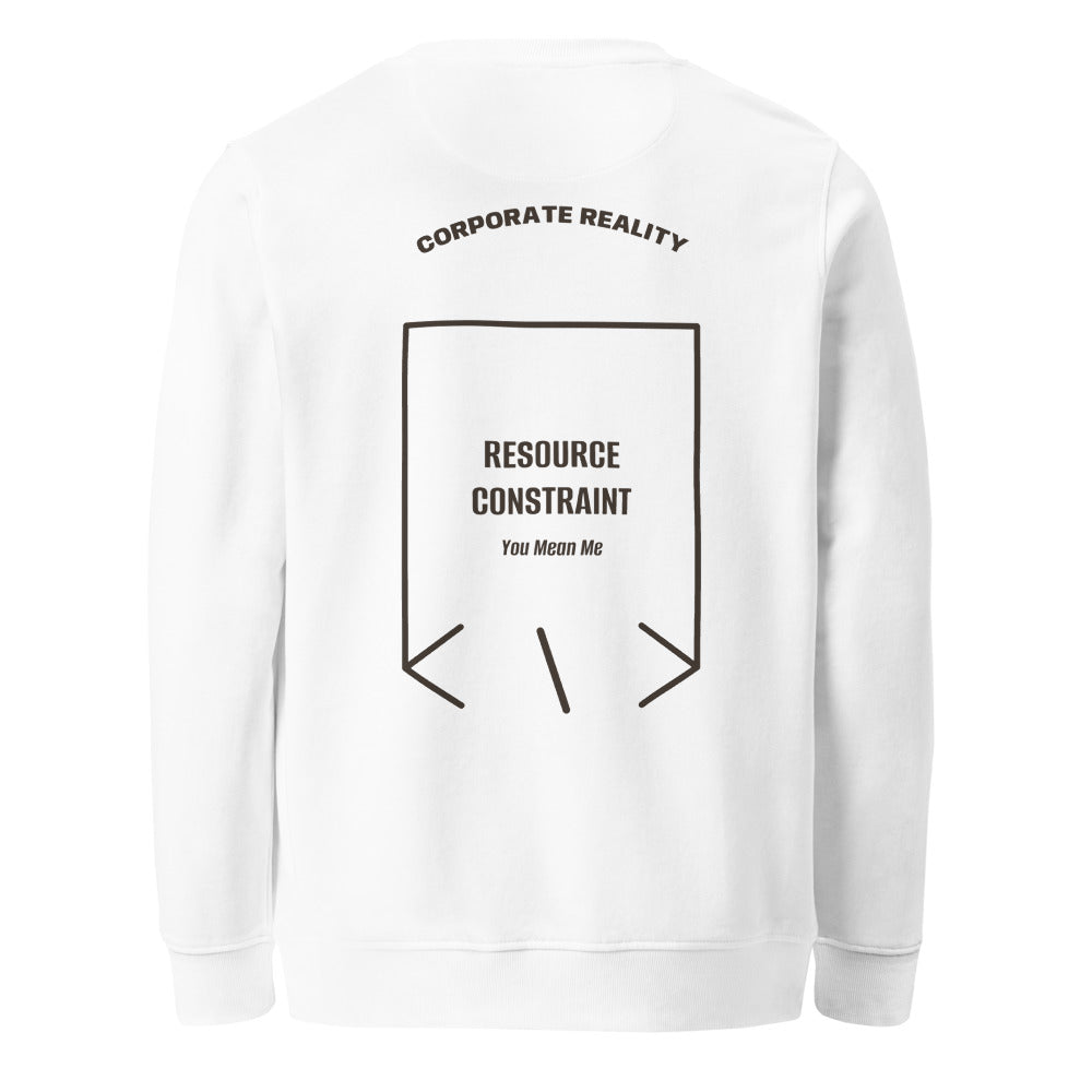 Resource Constraint — White Deep Charcoal Grey back mockup