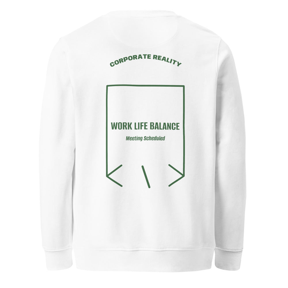 Work Life Balance — White Bottle Green back mockup