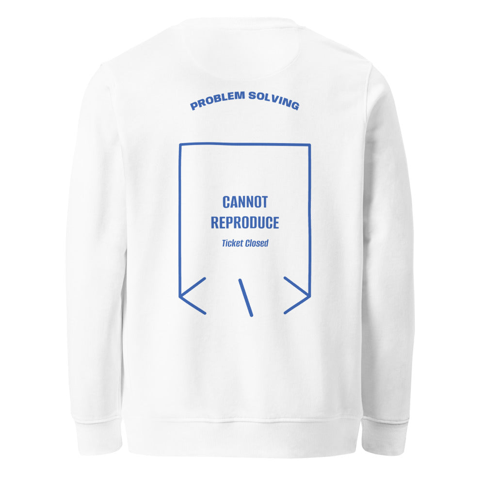 Cannot Reproduce — White Royal Blue back mockup