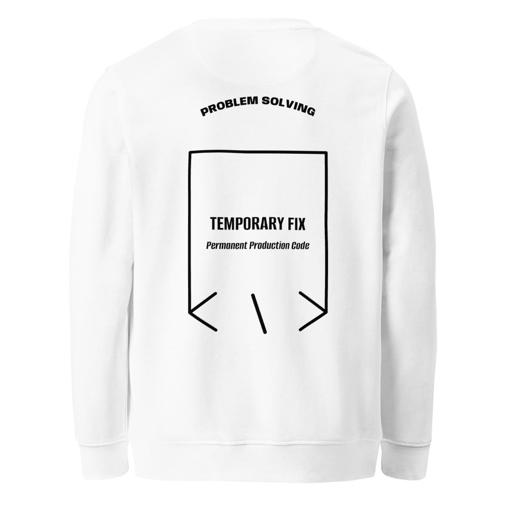 Temporary Fix — White Black back mockup