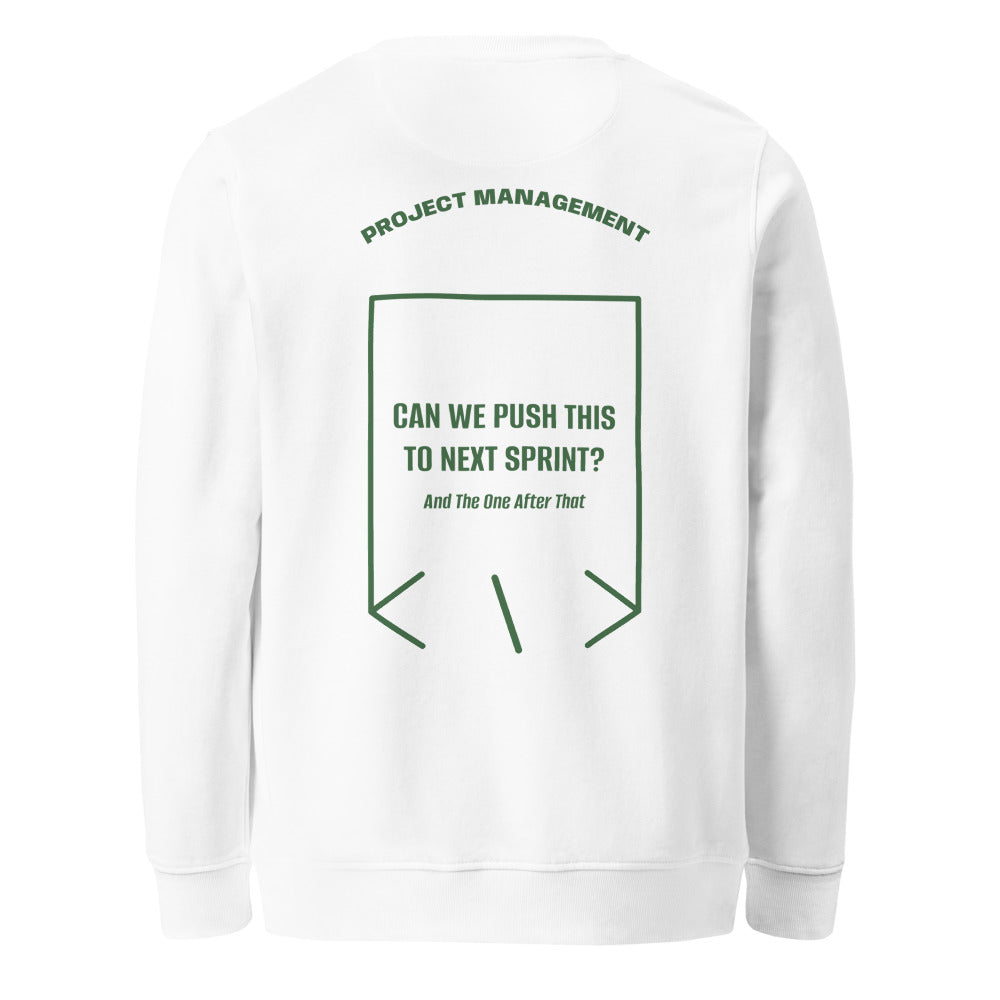 Can We Push This To Next Sprint? — White Bottle Green back mockup