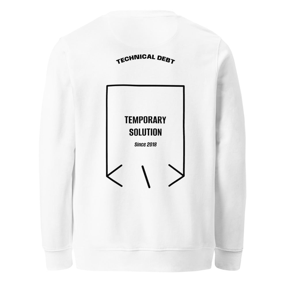 Temporary Solution — White Black back mockup