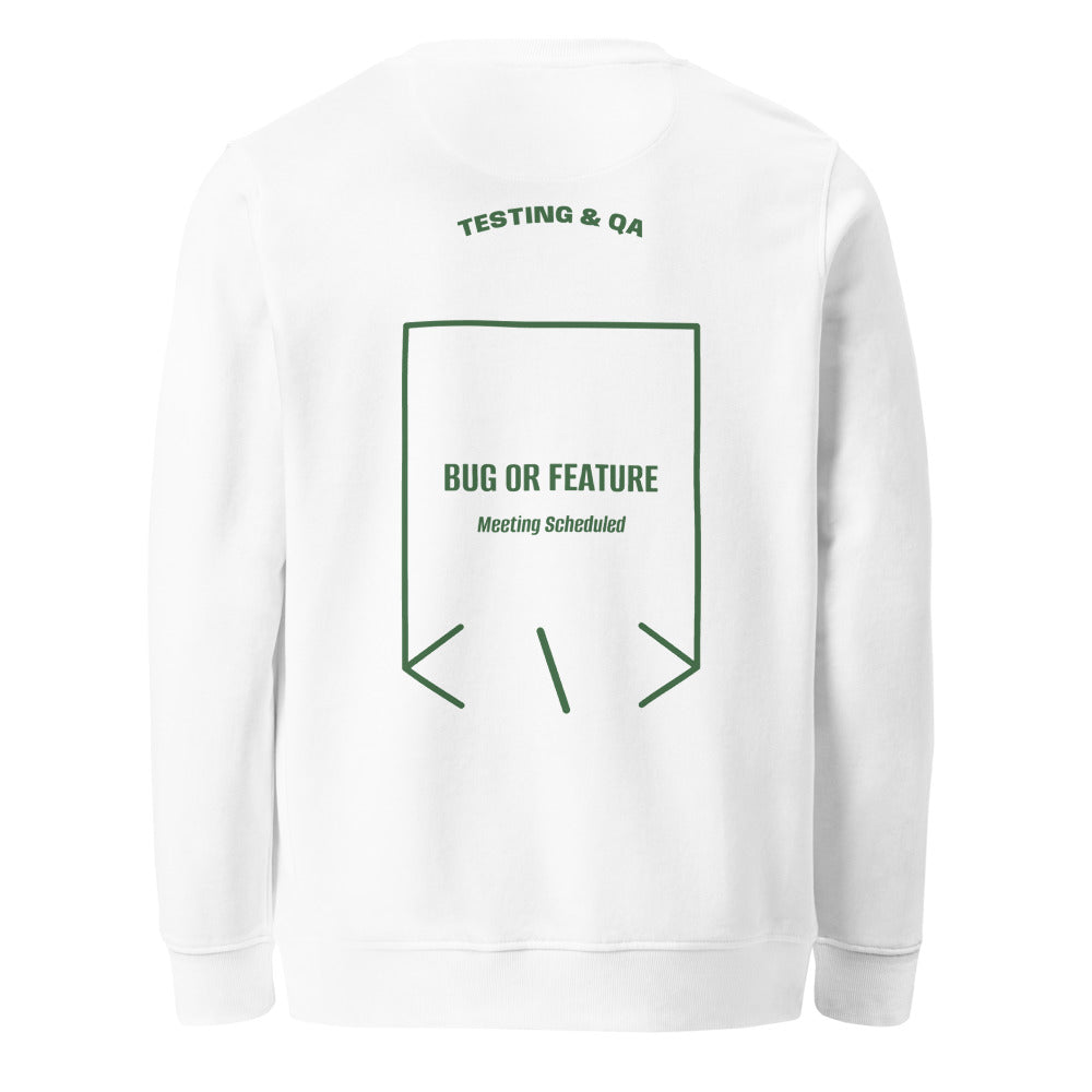 Bug Or Feature — White Bottle Green back mockup
