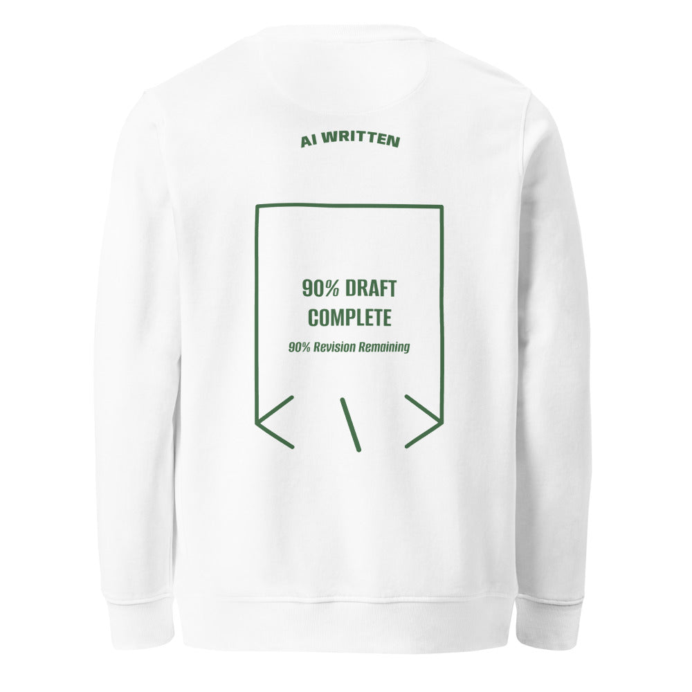 90% Draft Complete — White Bottle Green back mockup