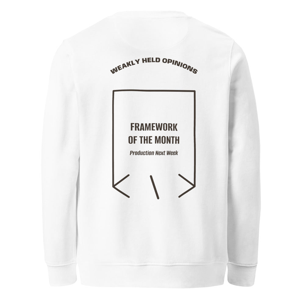 Framework Of The Month — White Deep Charcoal Grey back mockup