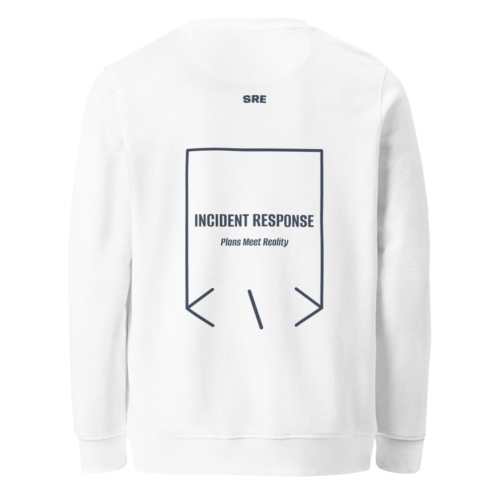 Incident Response — White French Navy back mockup