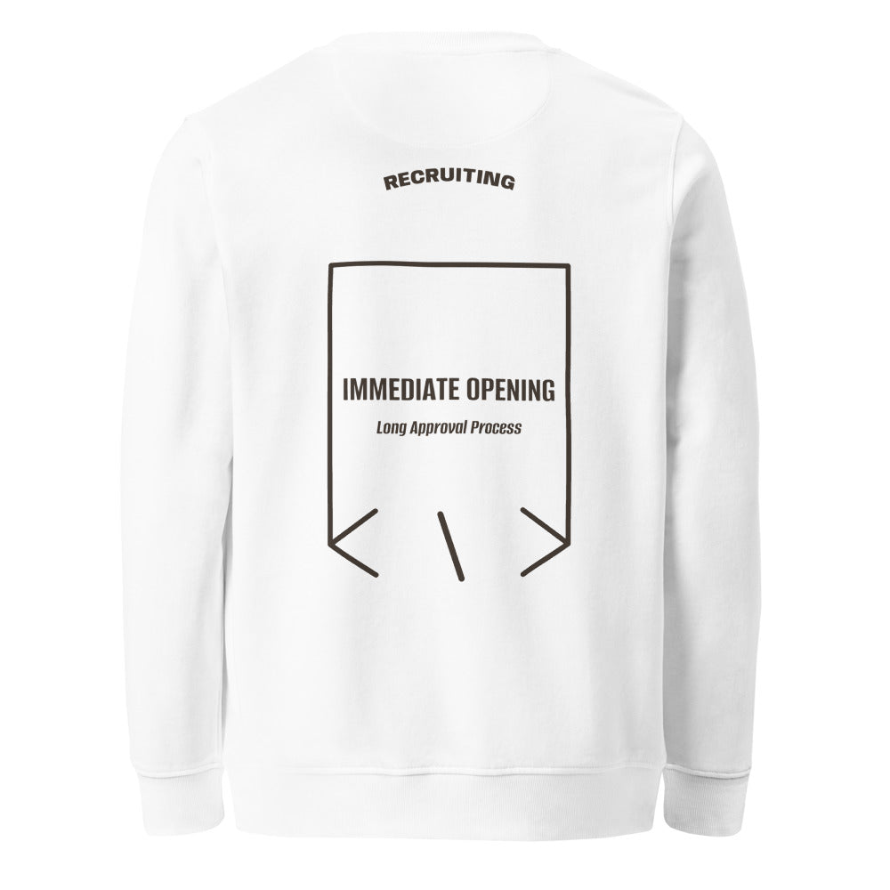 Immediate Opening — White Deep Charcoal Grey back mockup