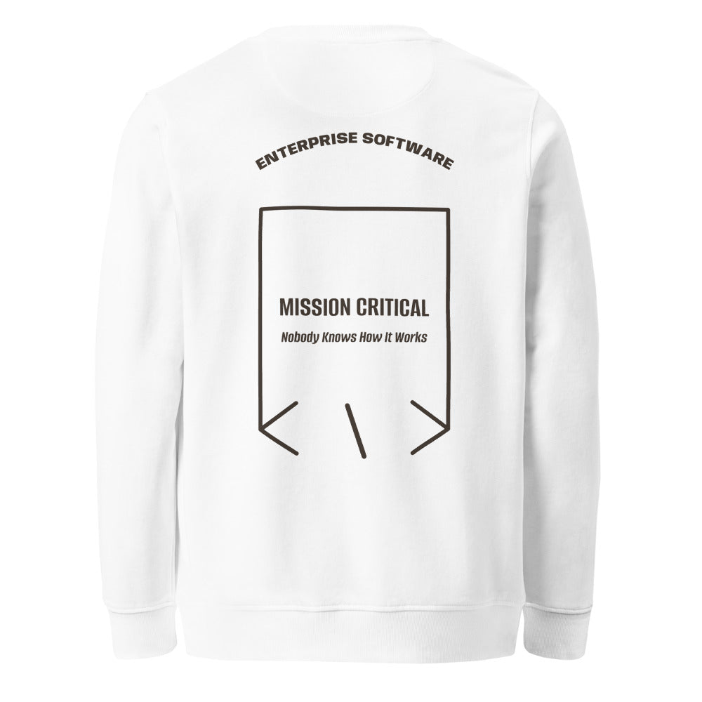 Mission Critical — White Deep Charcoal Grey back mockup