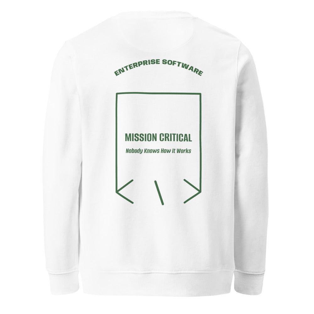 Mission Critical — White Bottle Green back mockup