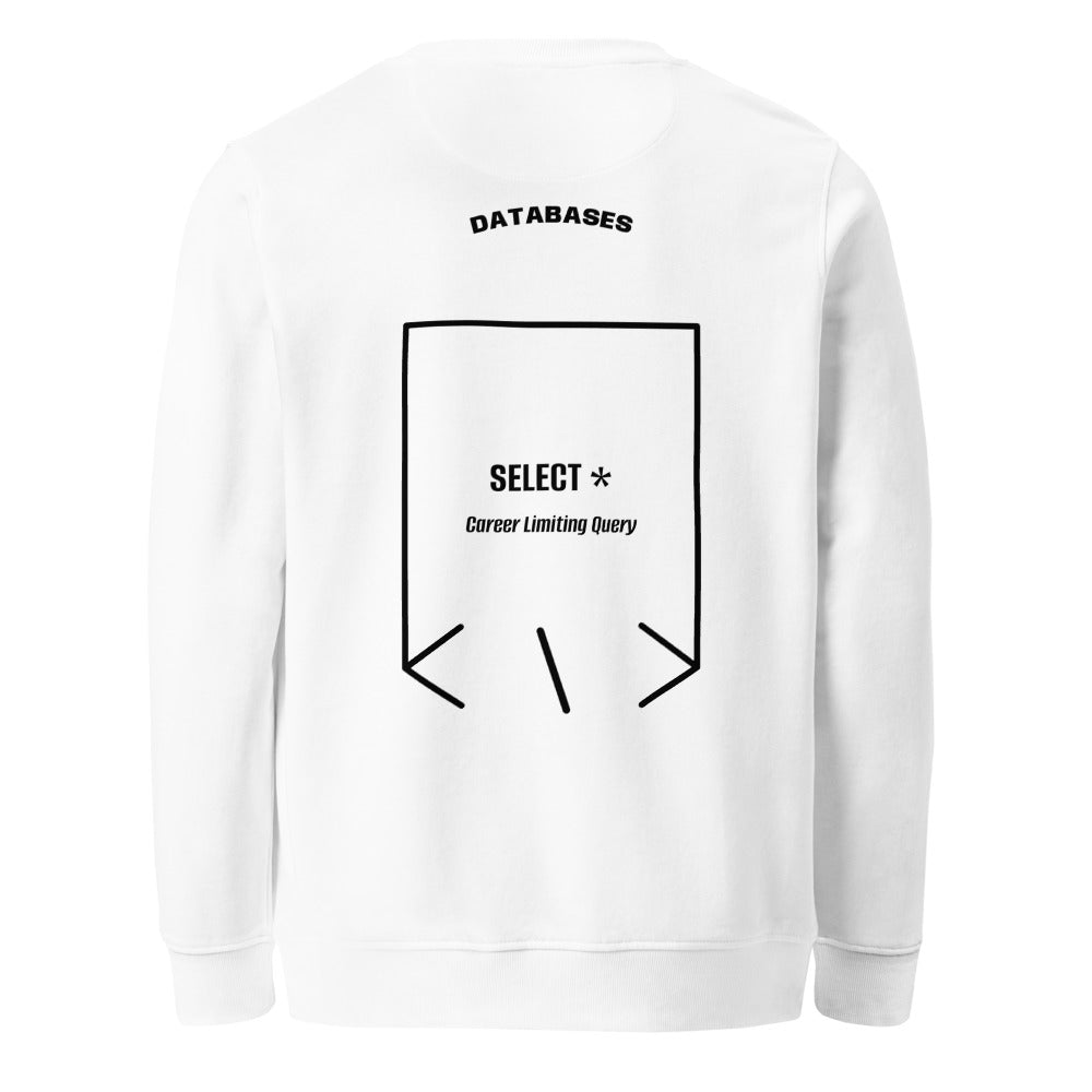 SELECT * — White Black back mockup