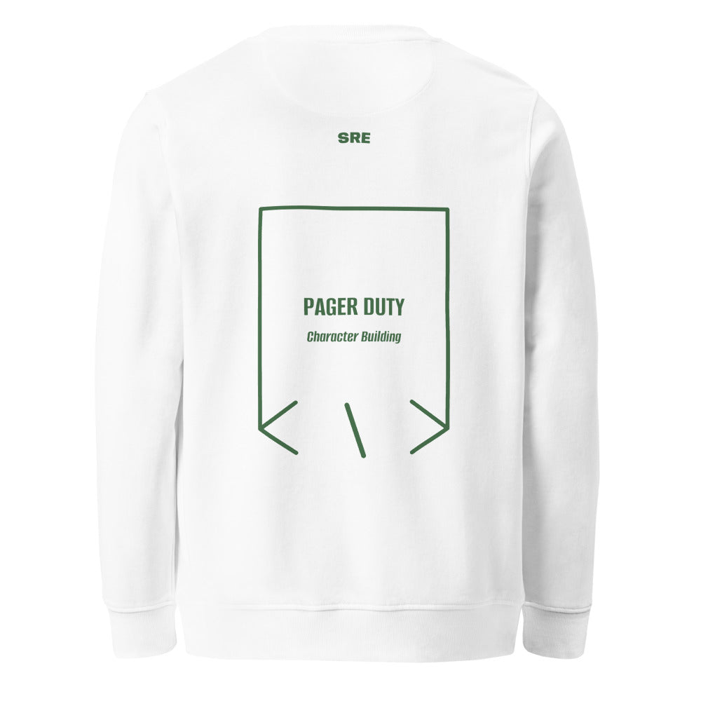 Pager Duty — White Bottle Green back mockup