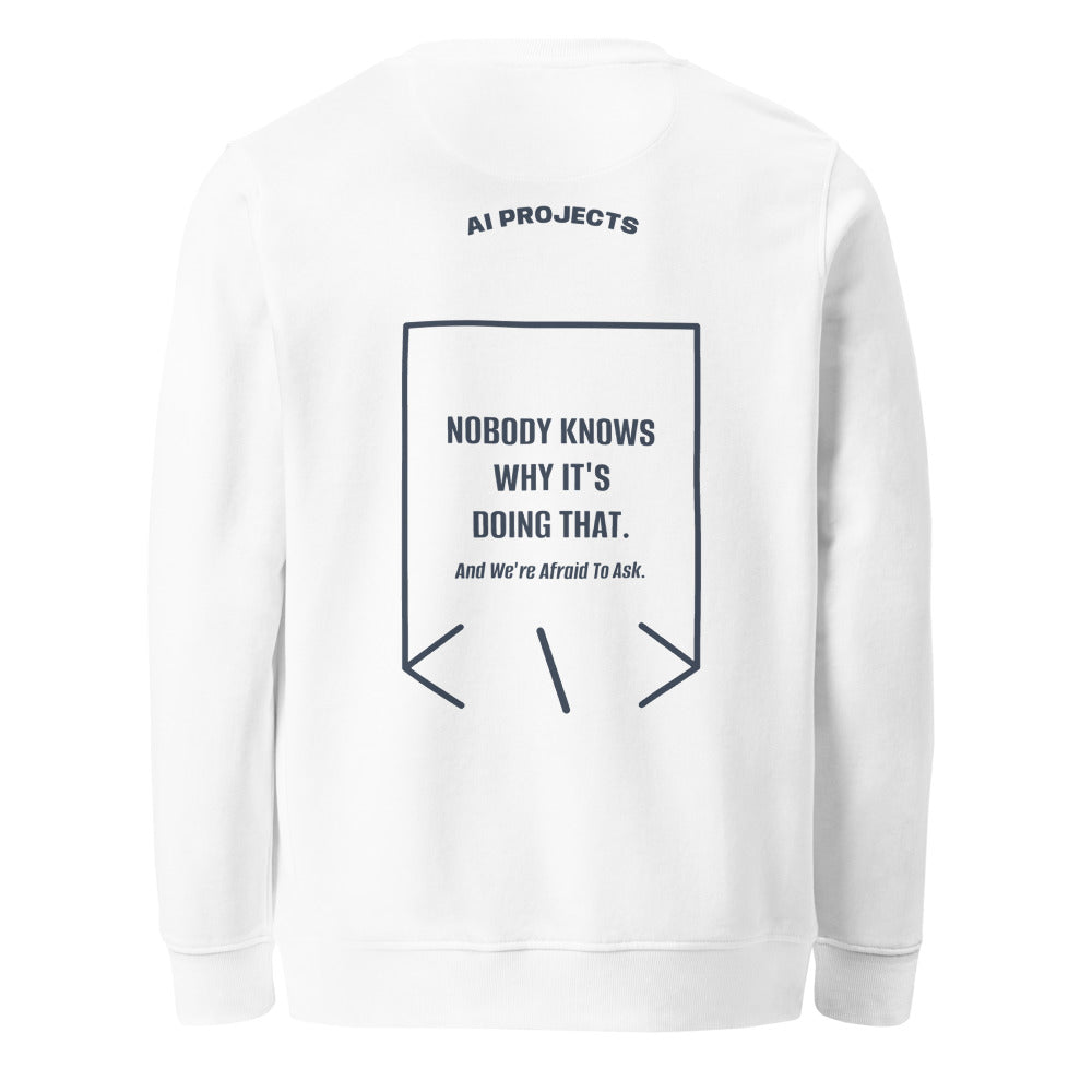 Nobody Knows Why It's Doing That. — White French Navy back mockup