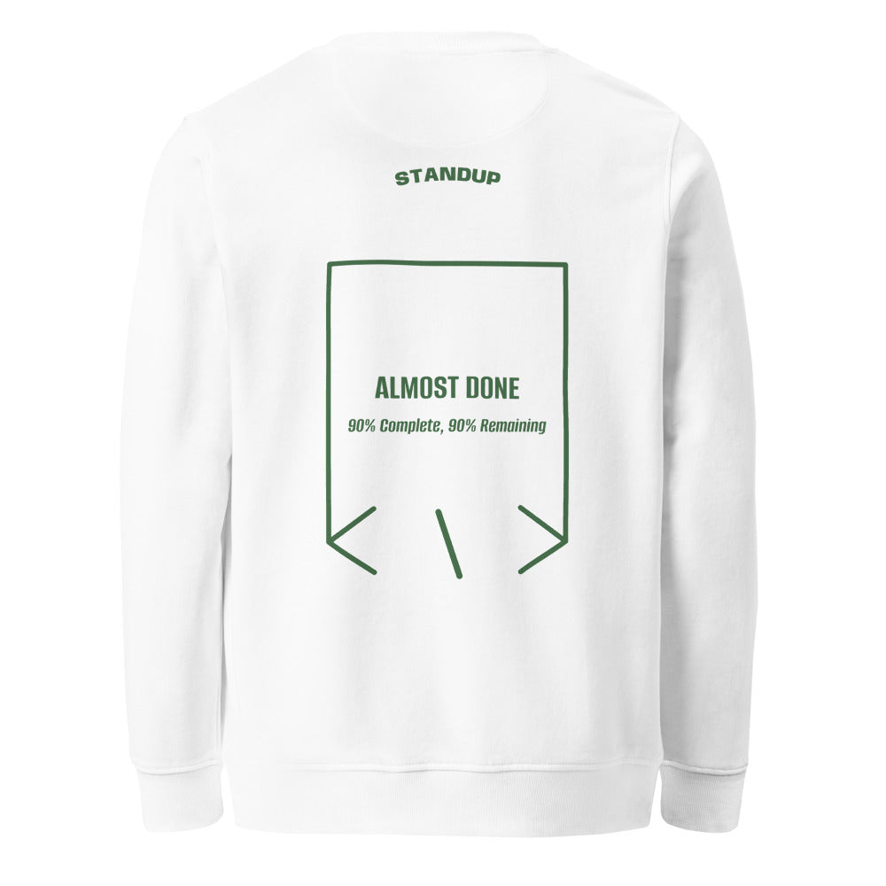 Almost Done — White Bottle Green back mockup