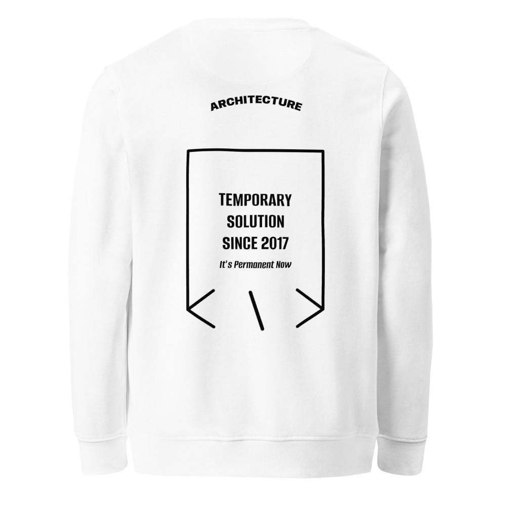 Temporary Solution Since 2017 — White Black back mockup