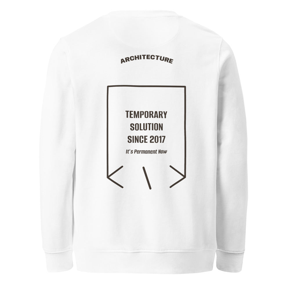 Temporary Solution Since 2017 — White Deep Charcoal Grey back mockup