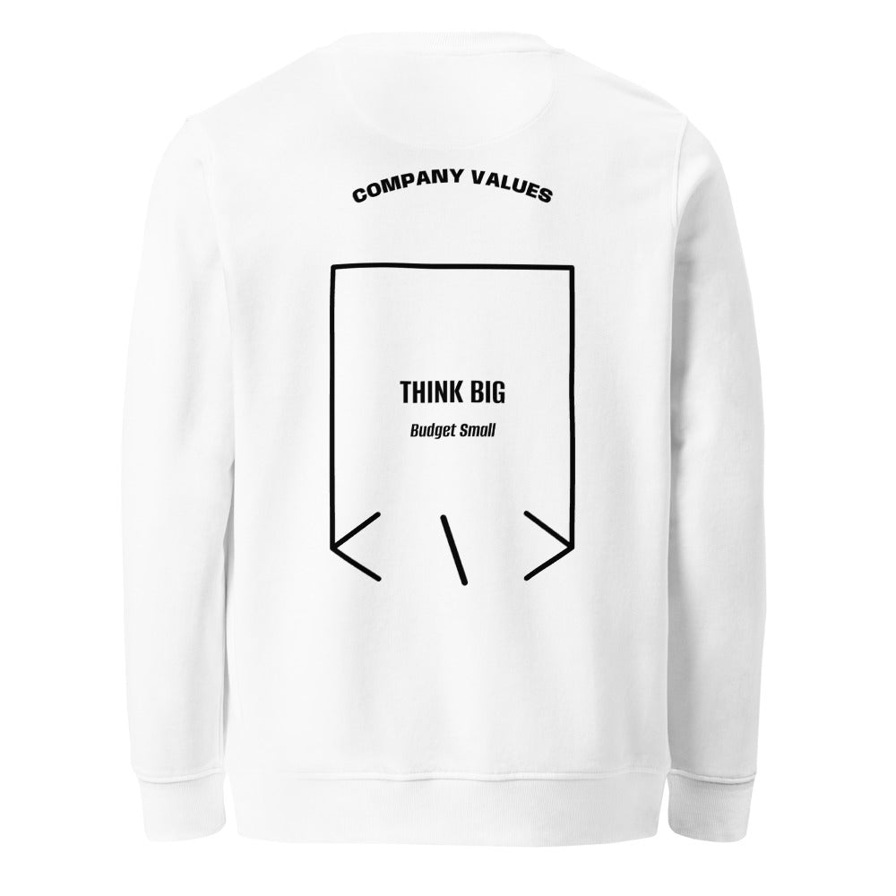 Think Big — White Black back mockup