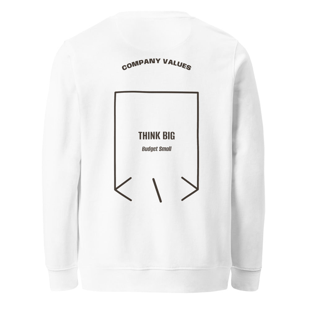 Think Big — White Deep Charcoal Grey back mockup