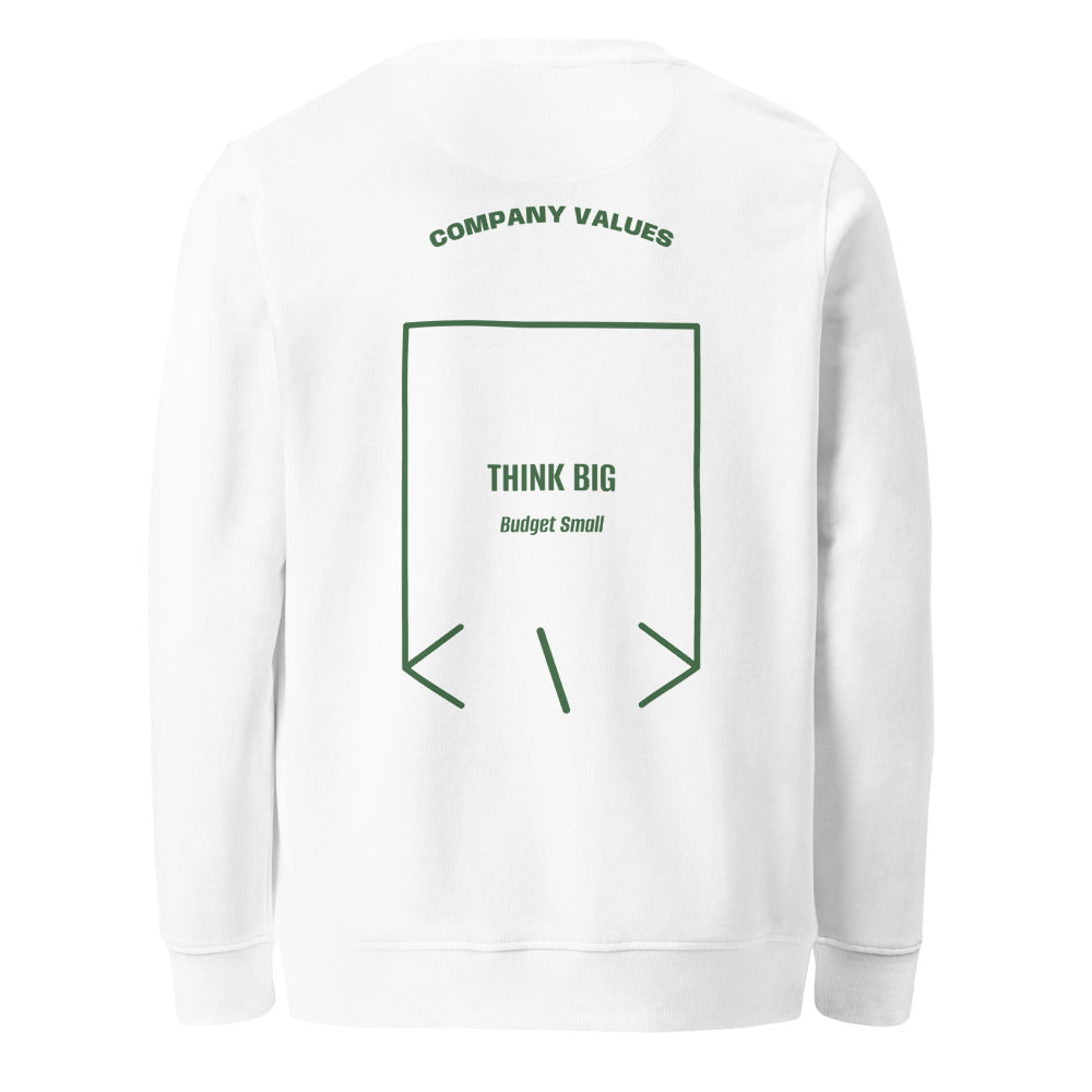 Think Big — White Bottle Green back mockup