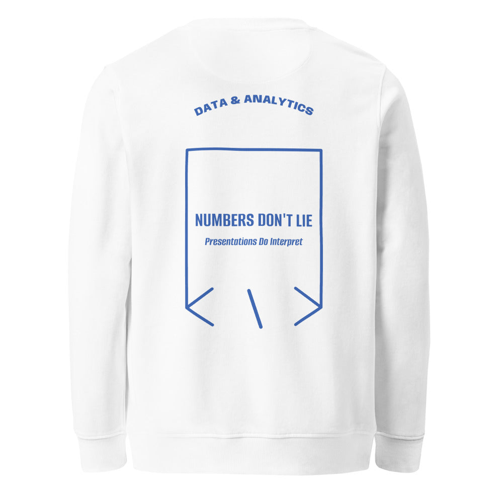 Numbers Don't Lie — White Royal Blue back mockup