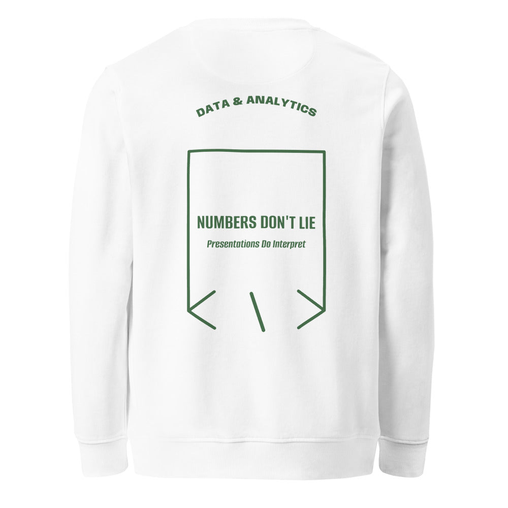 Numbers Don't Lie — White Bottle Green back mockup