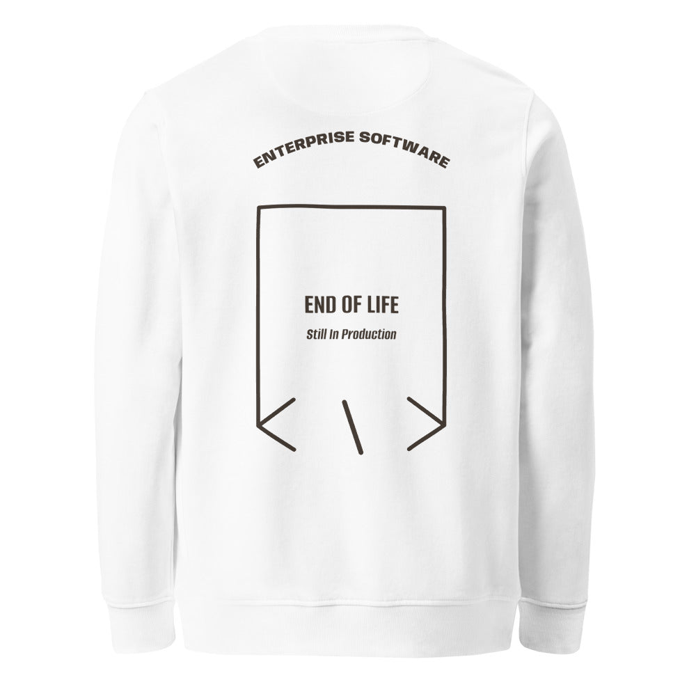 End Of Life — White Deep Charcoal Grey back mockup