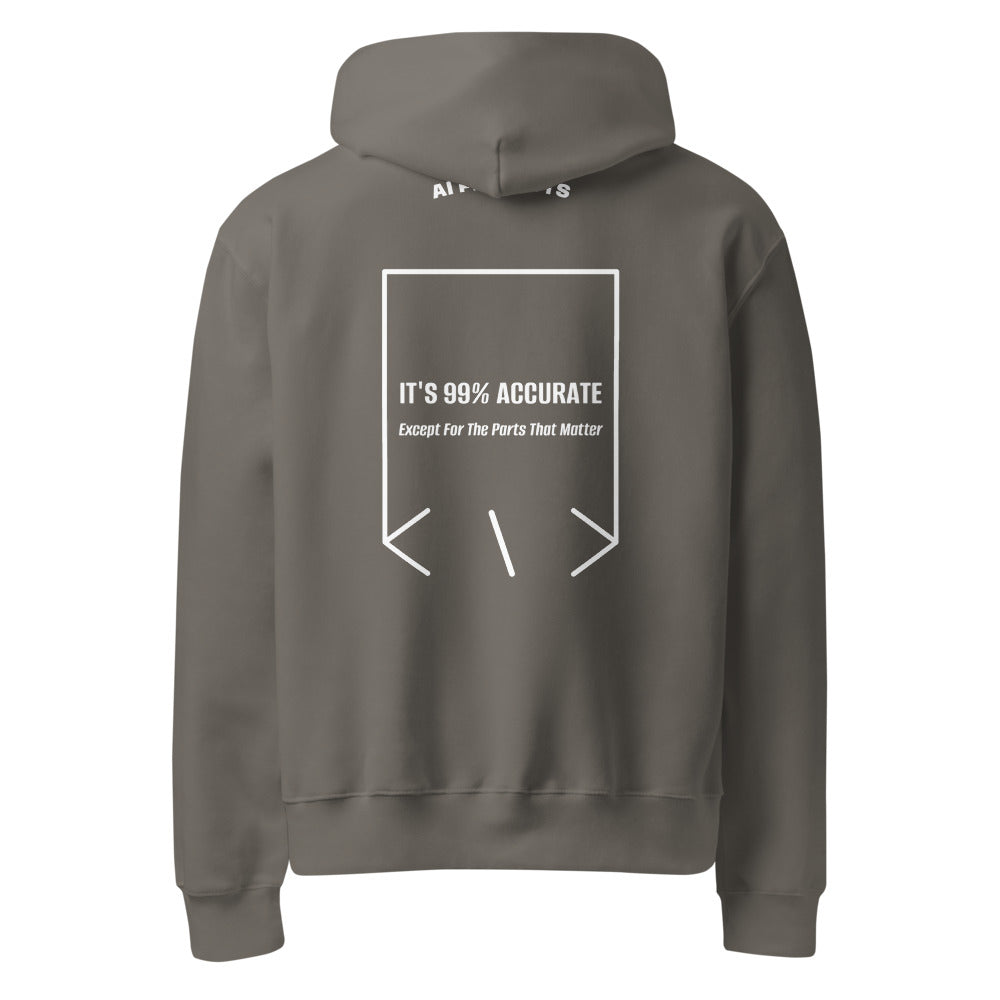 It's 99% Accurate — Asphalt White back mockup