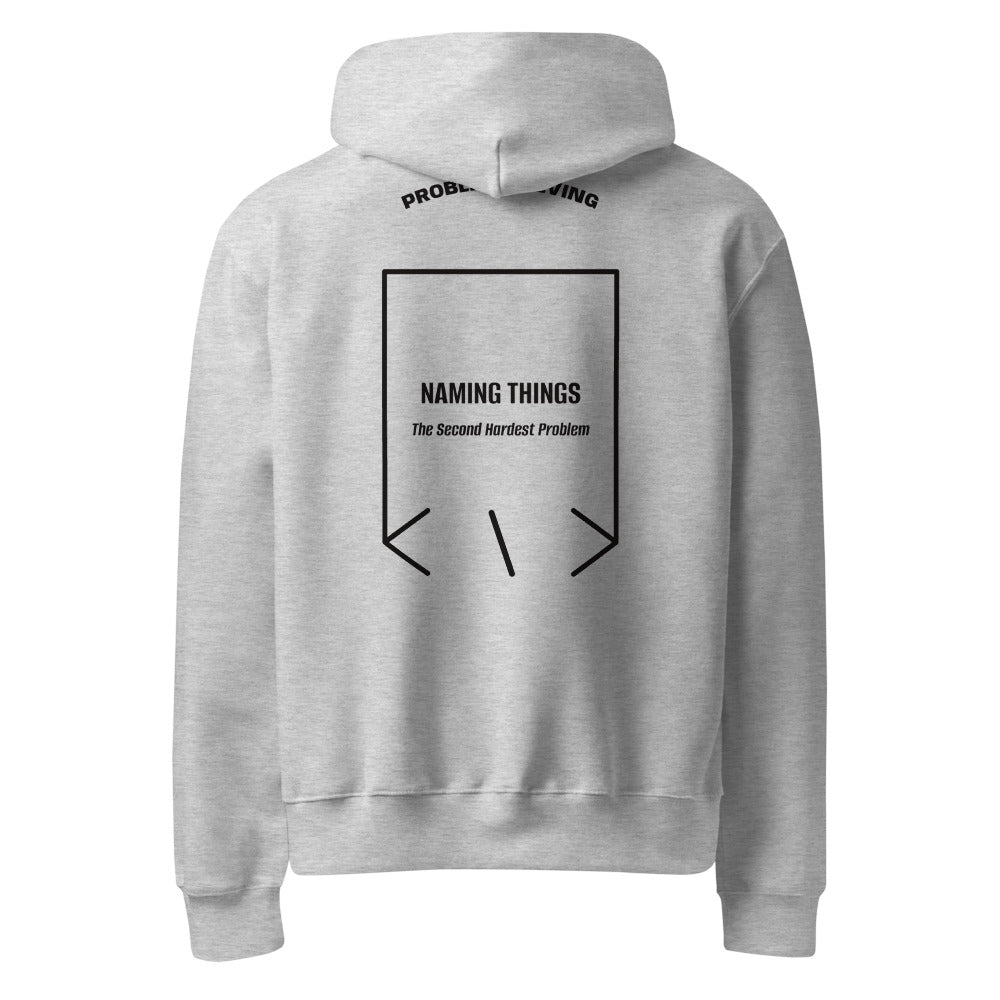 Naming Things — Athletic Heather Black back mockup